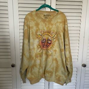 Sublime Yellow Tie Dye Oversized Crewneck Sweatshirt